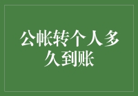 嘿，你知道公帐转个人多久能到账吗？